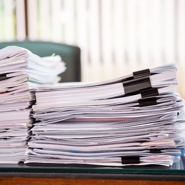 stacks of policy documents